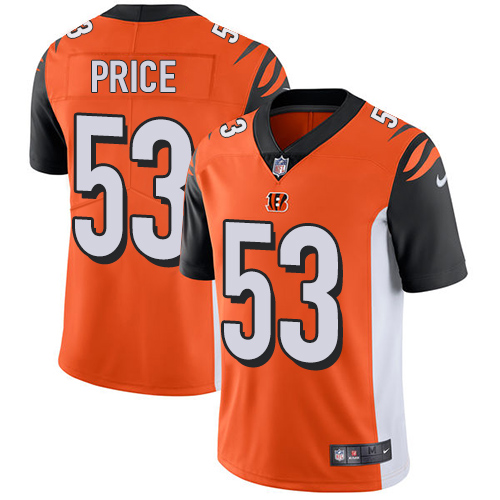 Nike Bengals #53 Billy Price Orange Alternate Men's Stitched NFL Vapor Untouchable Limited Jersey - Click Image to Close